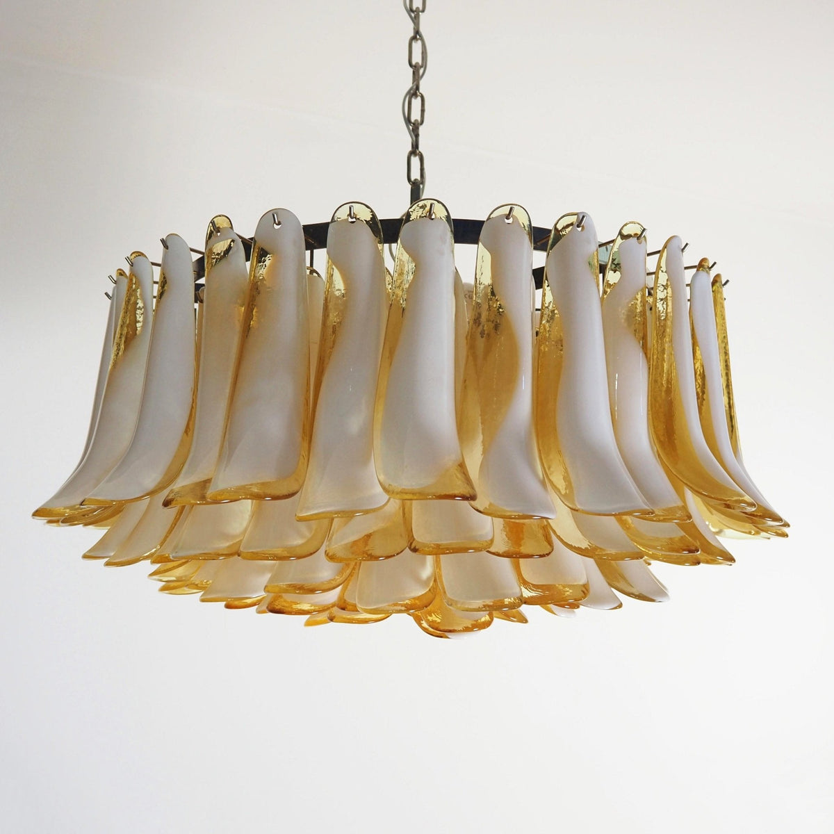 Petal Amber Glass Chandelier