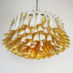 Petal Amber Glass Chandelier