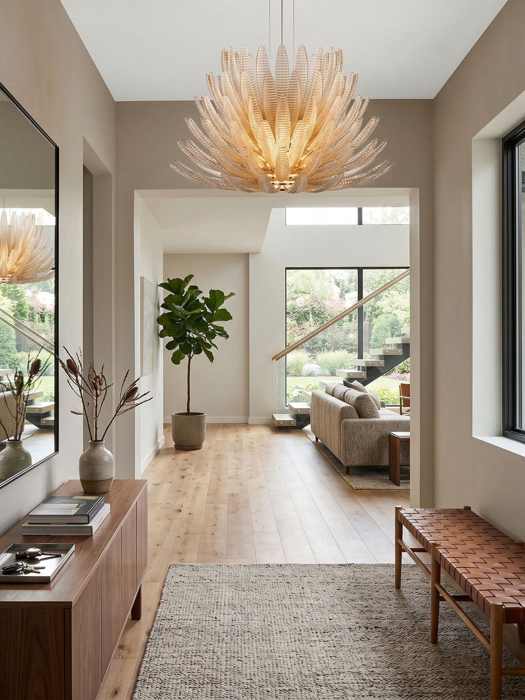 Aurelia Glass Petal Chandelier