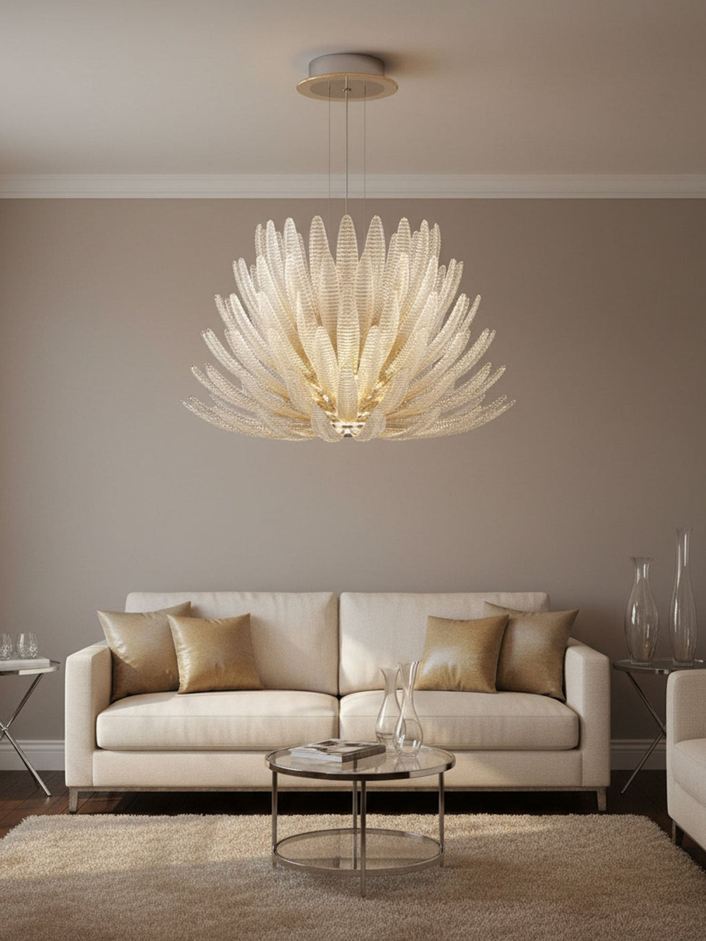 Aurelia Glass Petal Chandelier