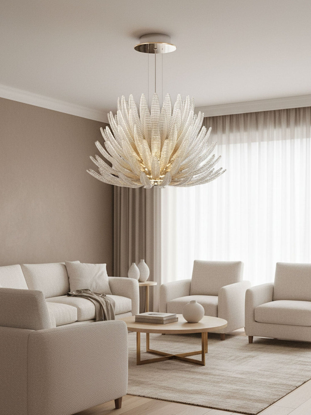 Aurelia Glass Petal Chandelier