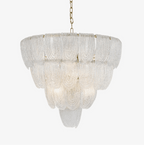 Layered Glass Petal Chandelier