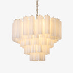 Frosted Glass Cascade Chandelier