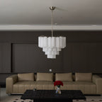 Frosted Glass Cascade Chandelier