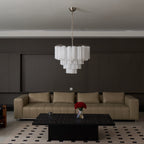 Frosted Glass Cascade Chandelier