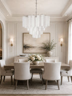 Frosted Glass Cascade Chandelier