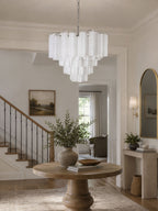 Frosted Glass Cascade Chandelier