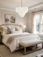 Frosted Glass Cascade Chandelier