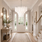 Frosted Glass Cascade Chandelier