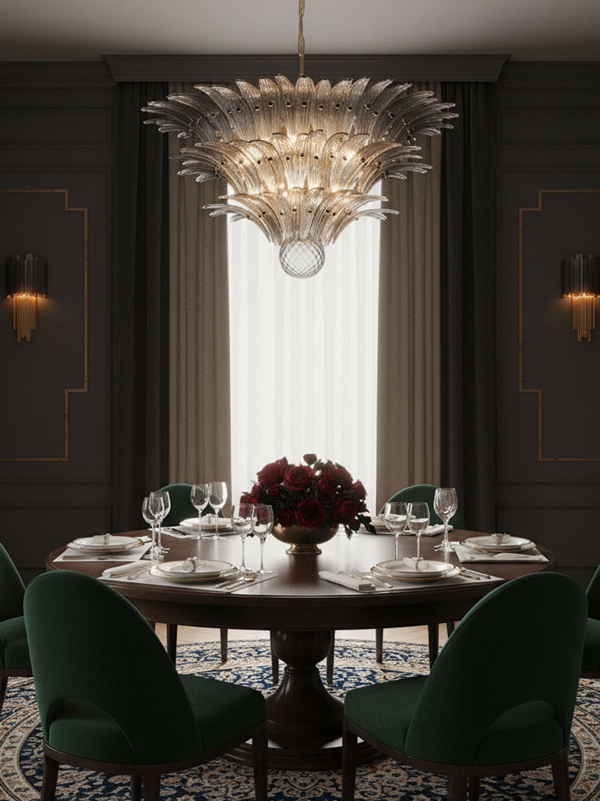 Palm Grove Murano Chandelier