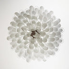 Petals White Glass Chandelier