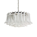 Petals White Glass Chandelier