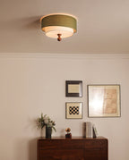 Layered Fabric Ceiling Light
