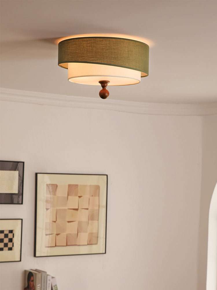 Layered Fabric Ceiling Light