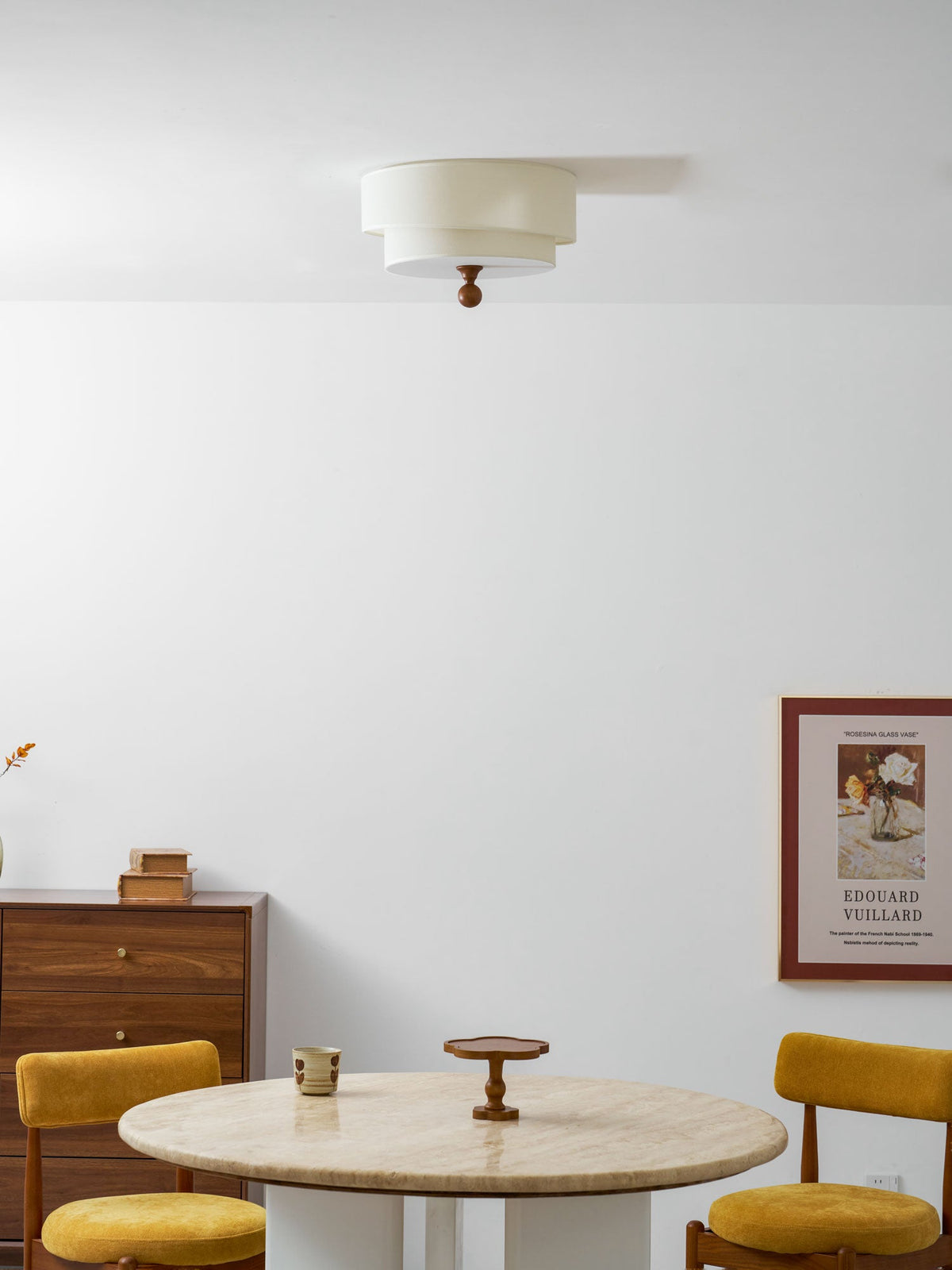 Layered Fabric Ceiling Light