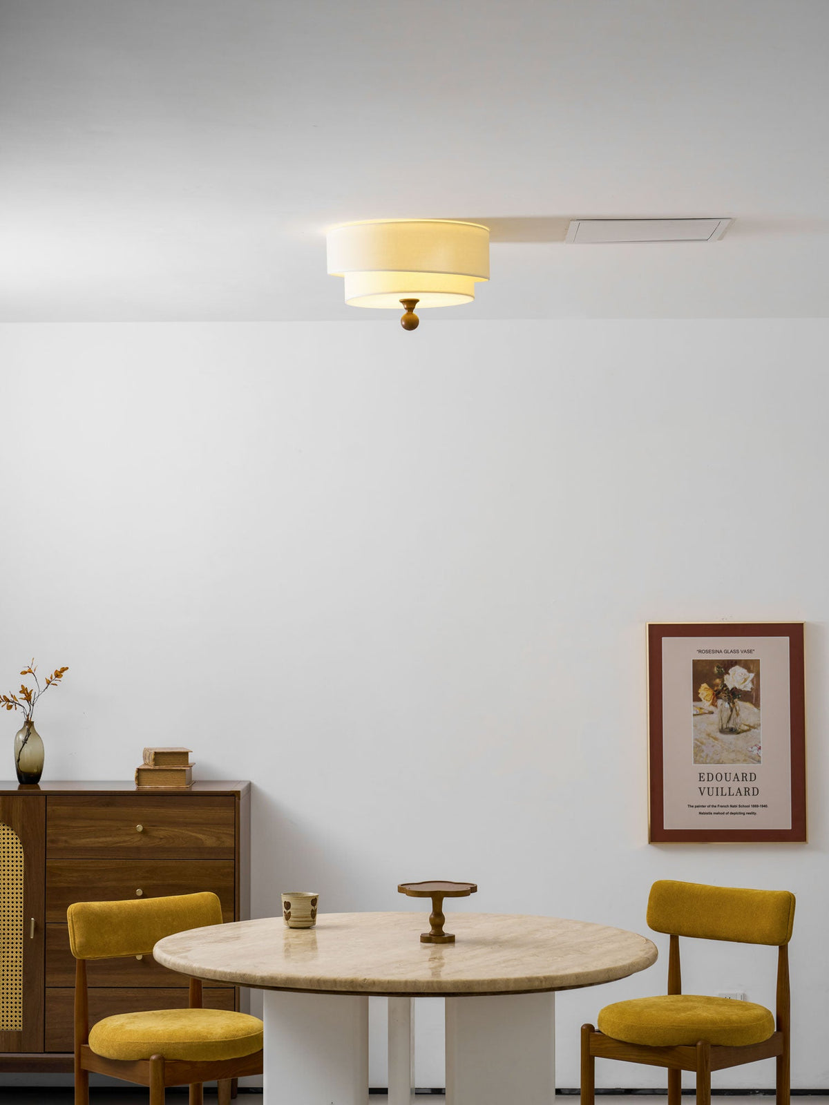 Layered Fabric Ceiling Light