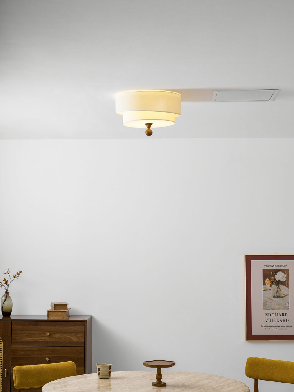 Layered Fabric Ceiling Light