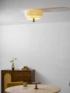 Layered Fabric Ceiling Light