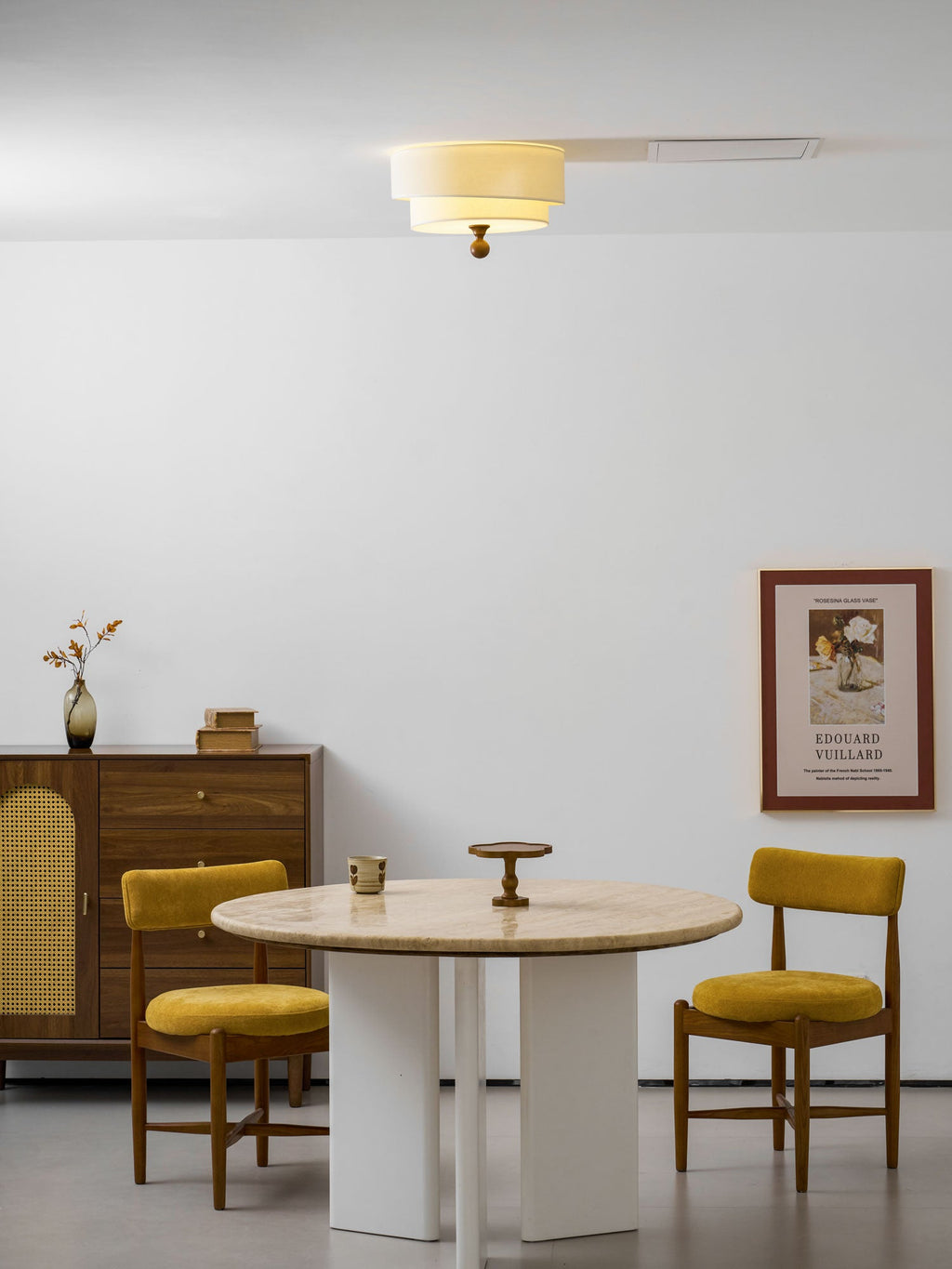 Layered Fabric Ceiling Light