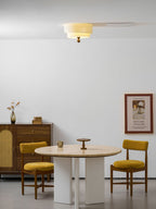 Layered Fabric Ceiling Light