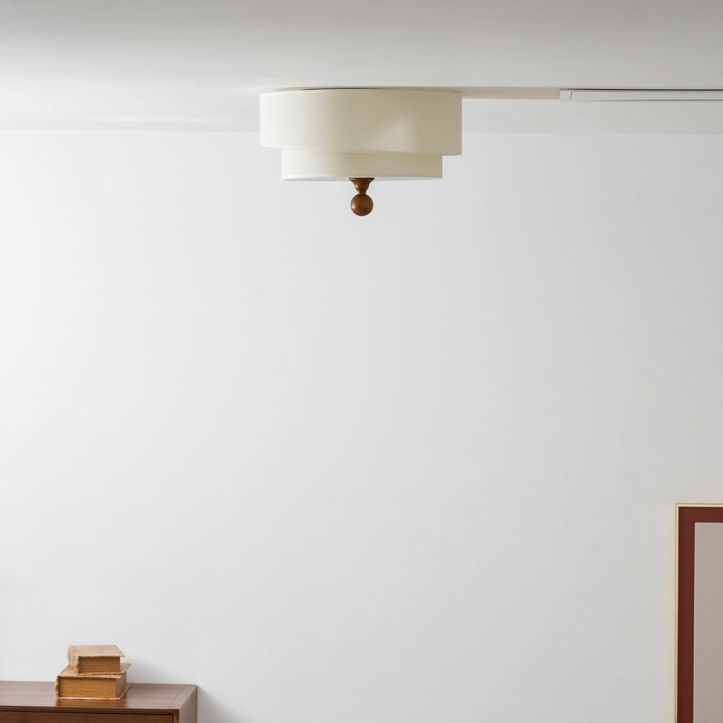 Layered Fabric Ceiling Light