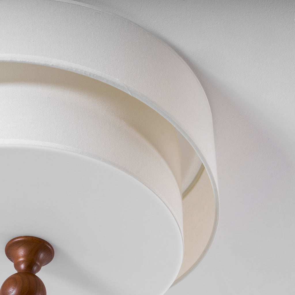 Layered Fabric Ceiling Light