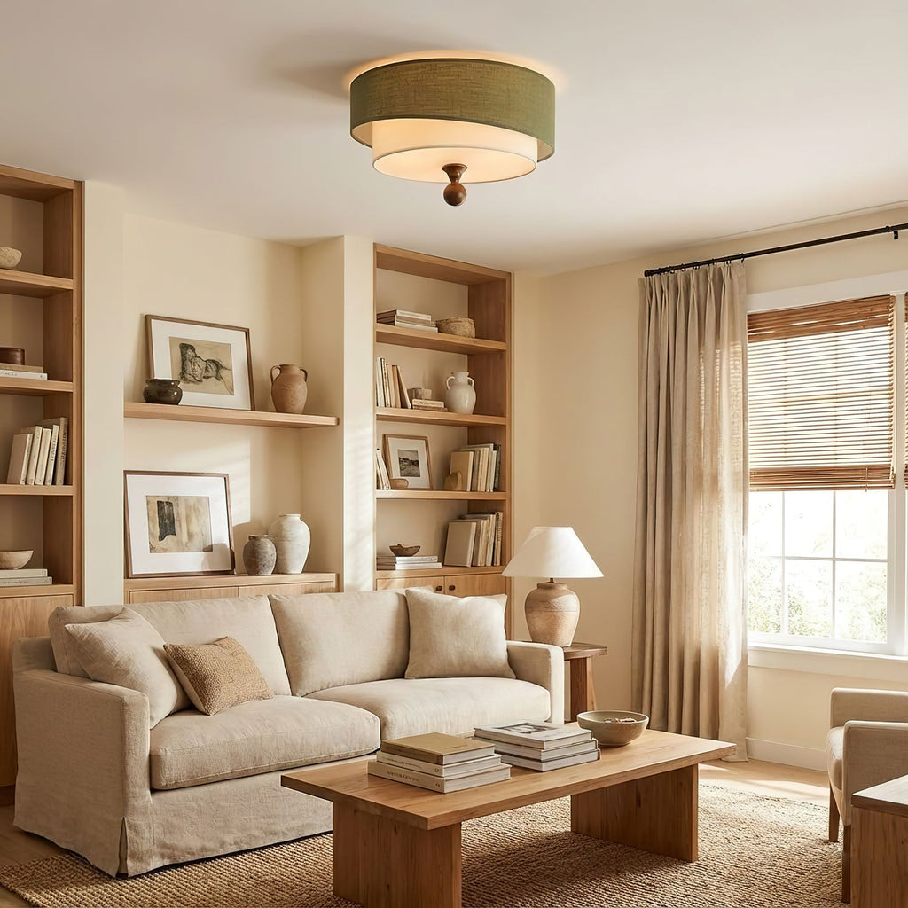 Layered Fabric Ceiling Light