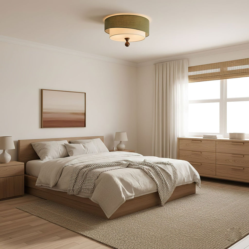 Layered Fabric Ceiling Light