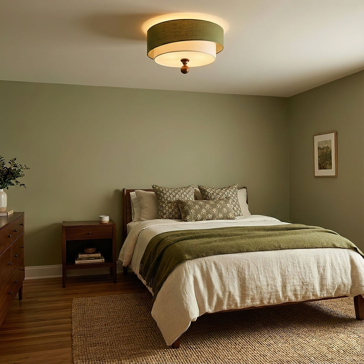 Layered Fabric Ceiling Light