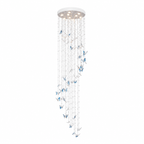 Caelira LED K9 Crystal Spiral Chandelier