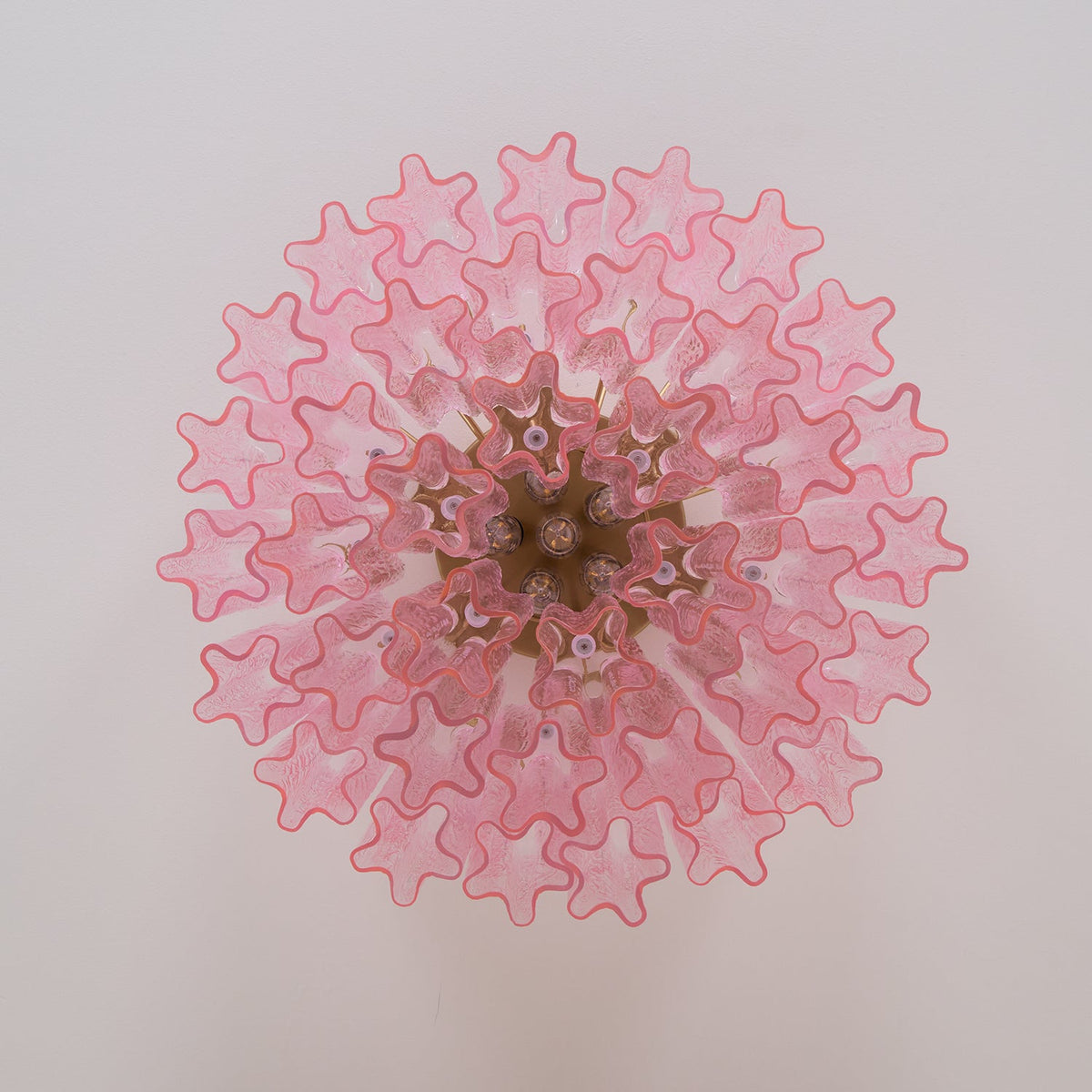 Tubes Pink Glass Ceiling Light