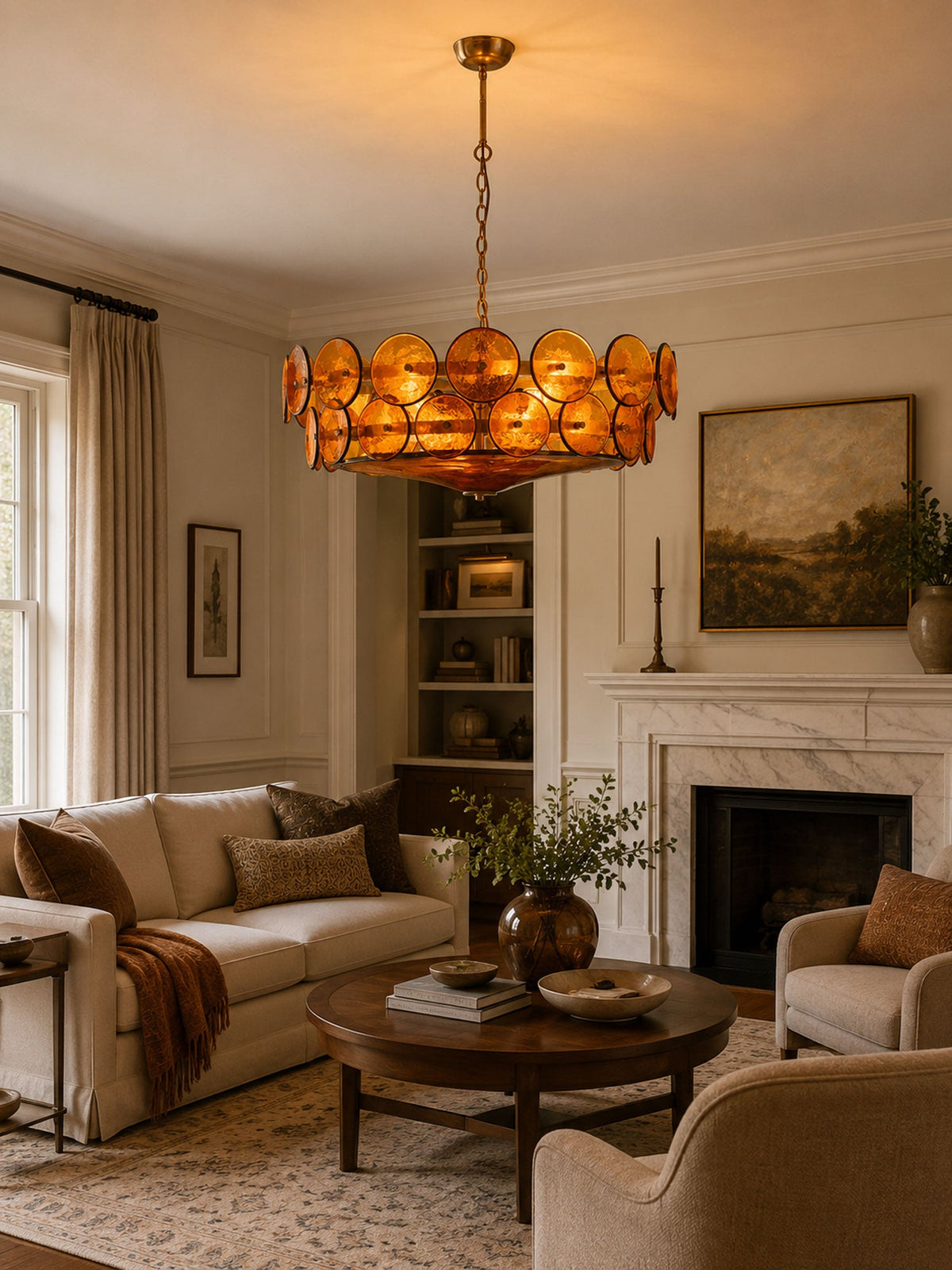 Solaris Disc Murano Chandelier