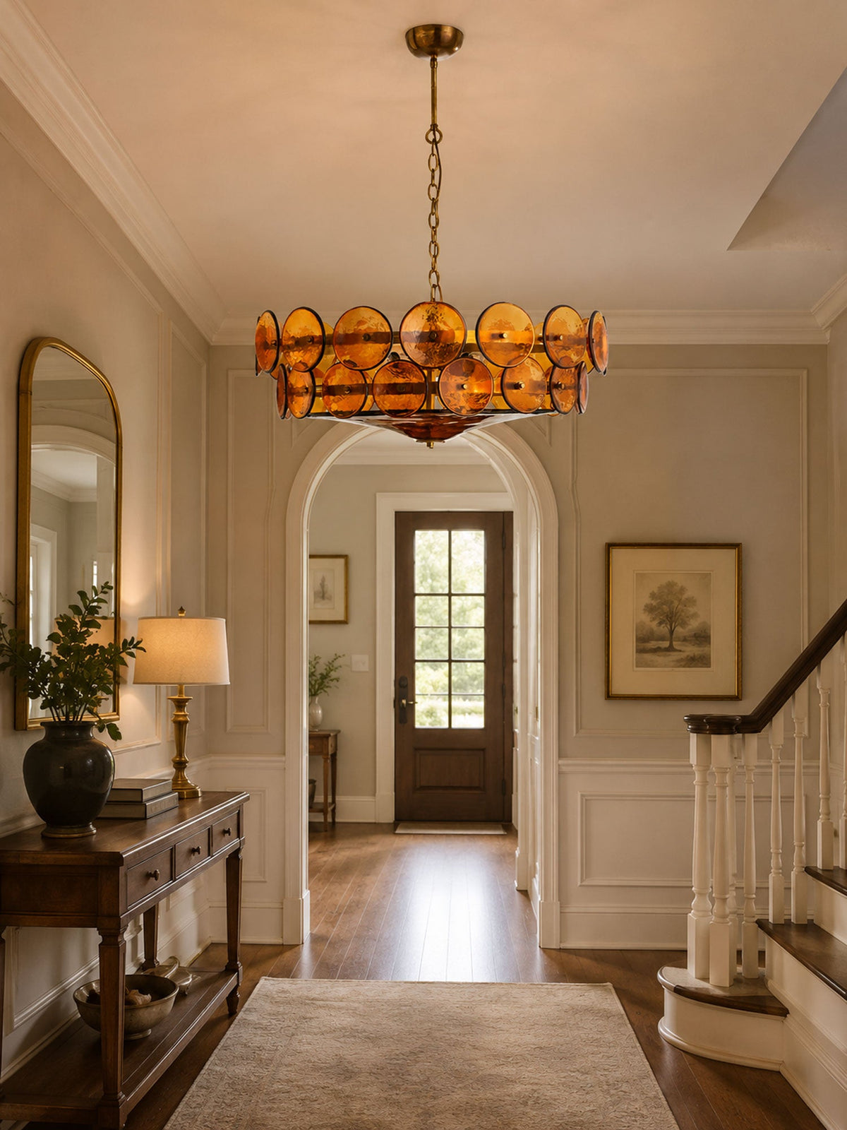 Solaris Disc Murano Chandelier