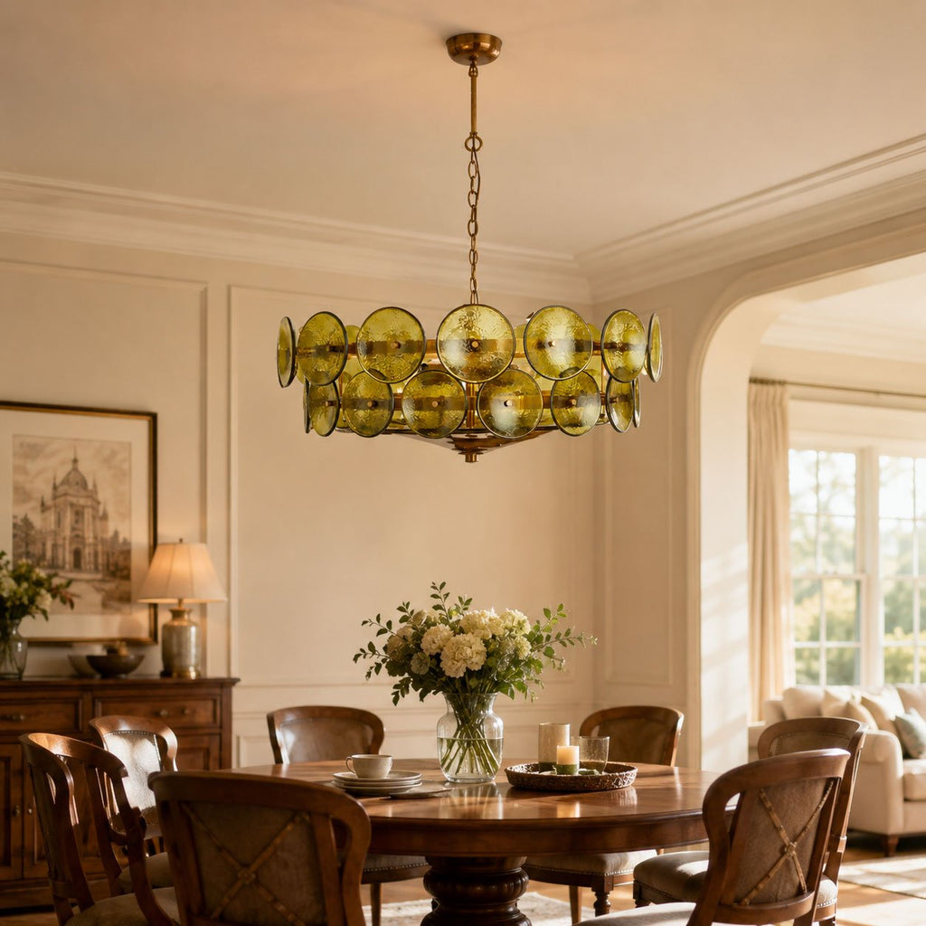 Solaris Disc Murano Chandelier
