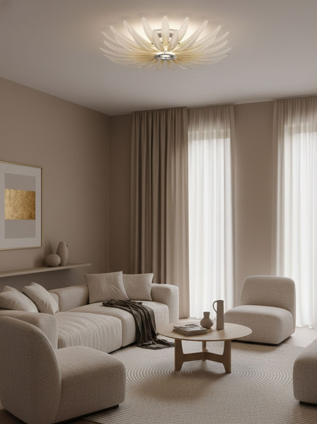 Aurelia Glass Petal Ceiling Light