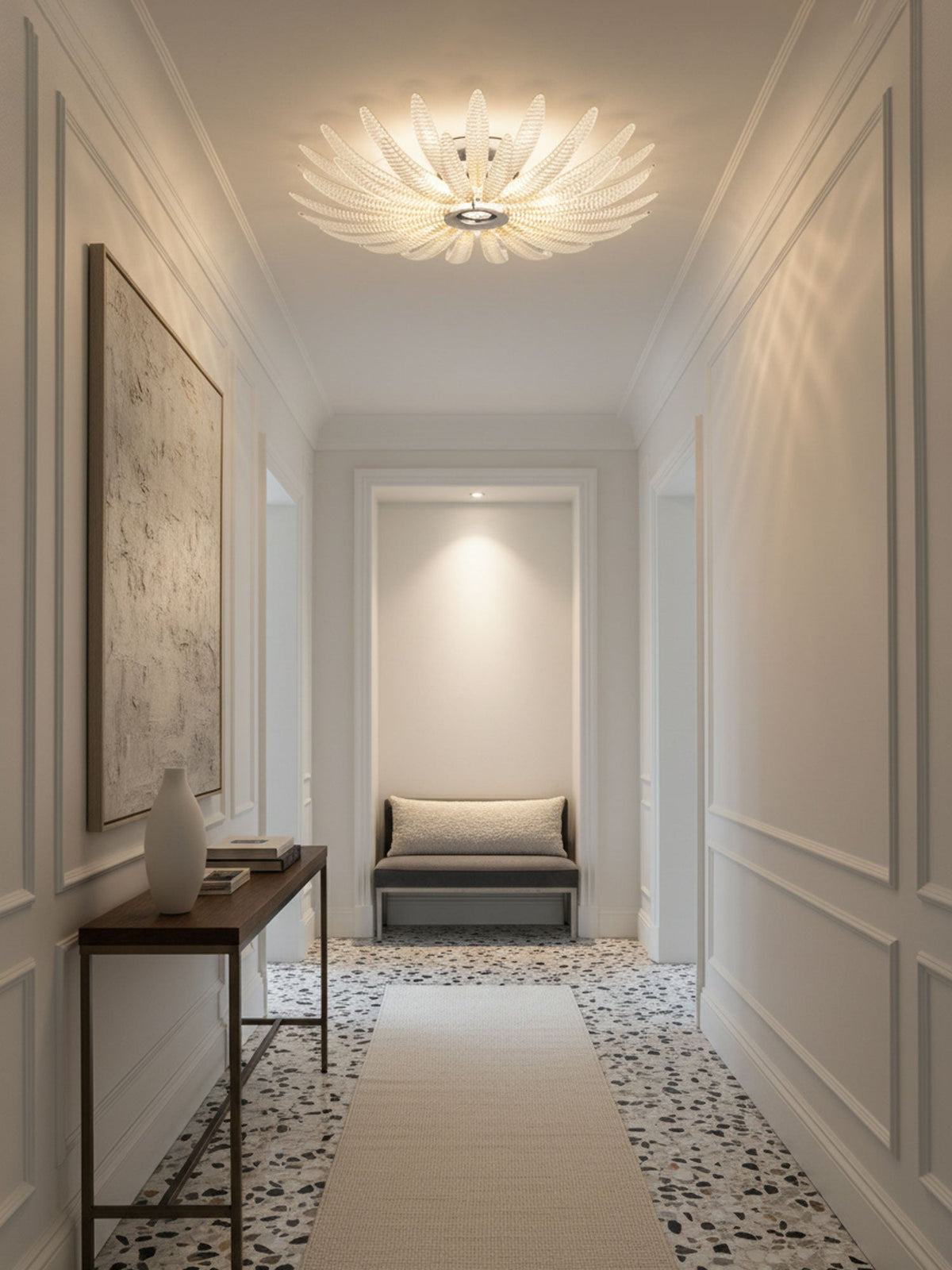 Aurelia Glass Petal Ceiling Light