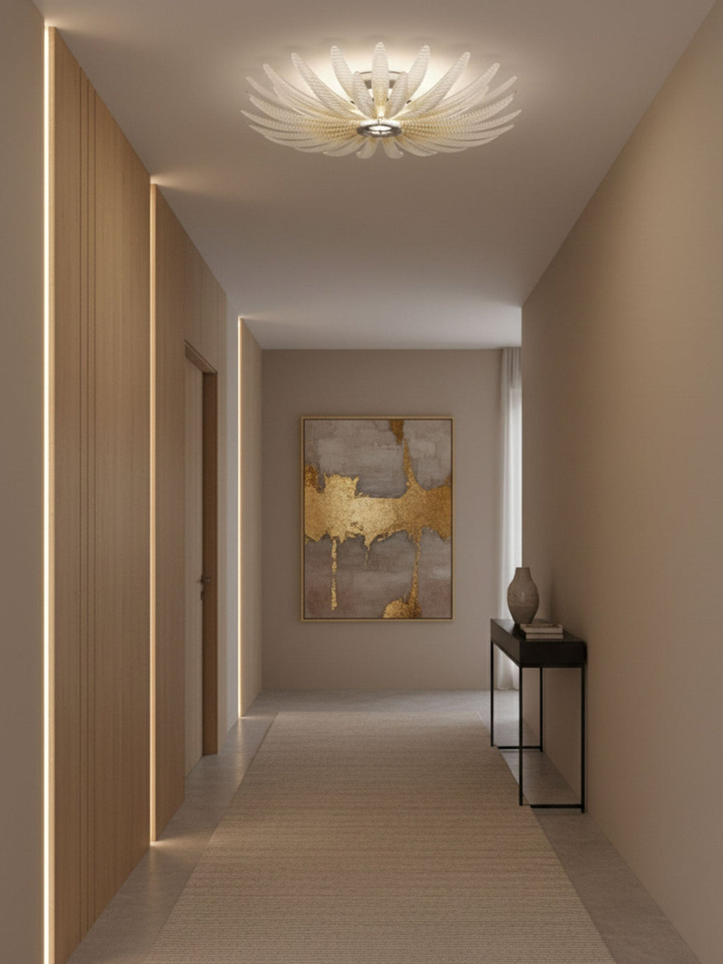 Aurelia Glass Petal Ceiling Light