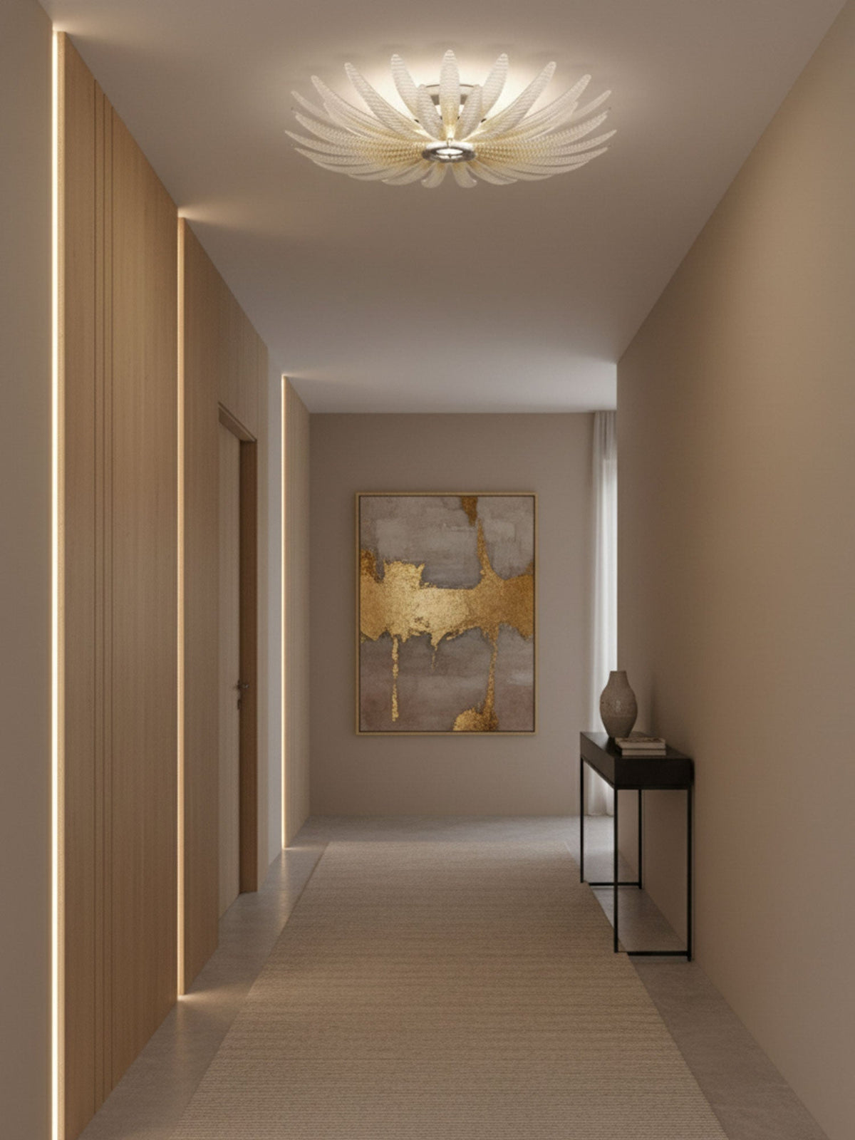 Aurelia Glass Petal Ceiling Light