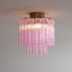 Fiora Pink Glass Ceiling Lamp
