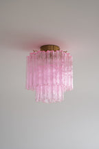 Fiora Pink Glass Ceiling Lamp