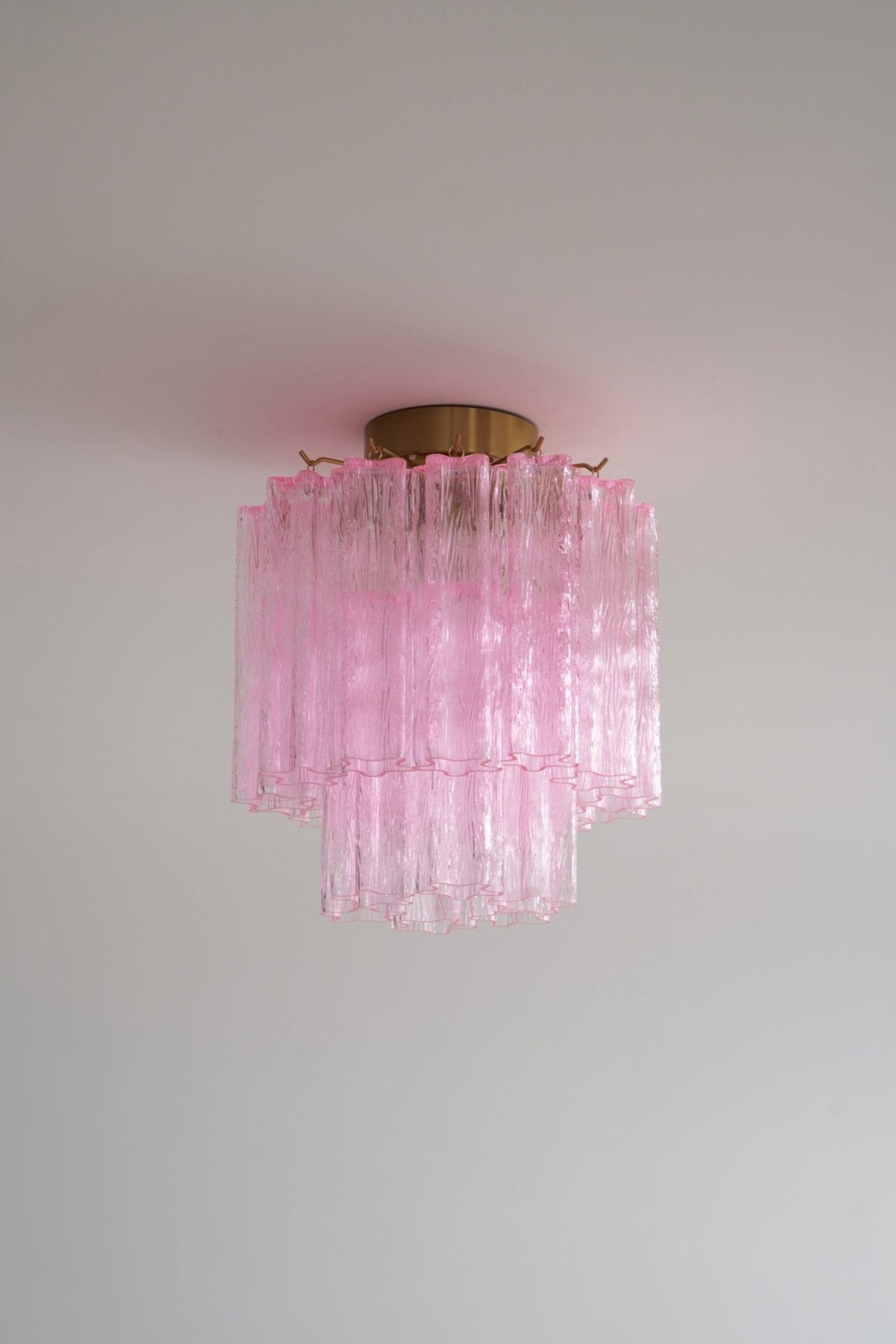 Fiora Pink Glass Ceiling Lamp