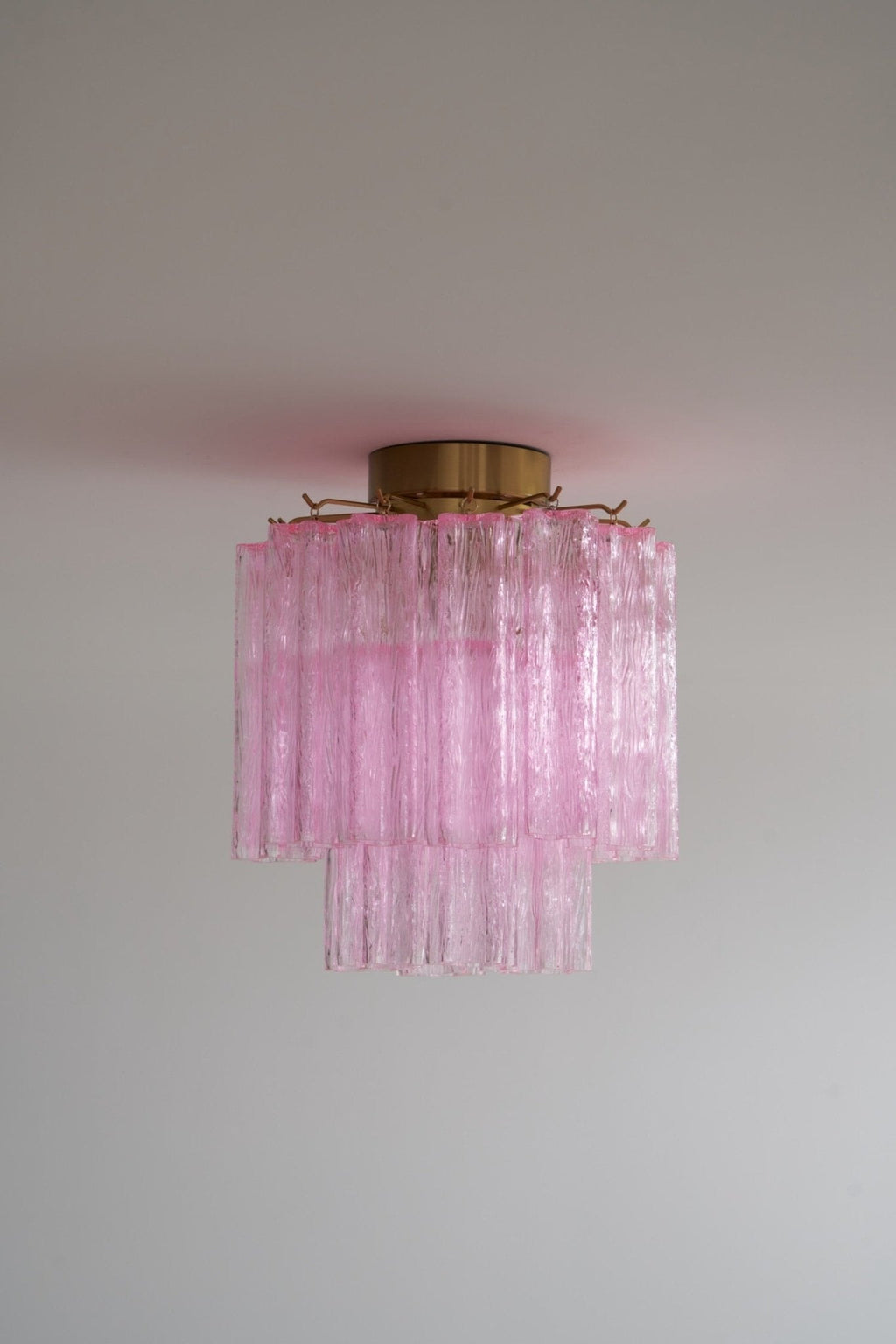 Fiora Pink Glass Ceiling Lamp
