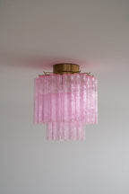 Fiora Pink Glass Ceiling Lamp