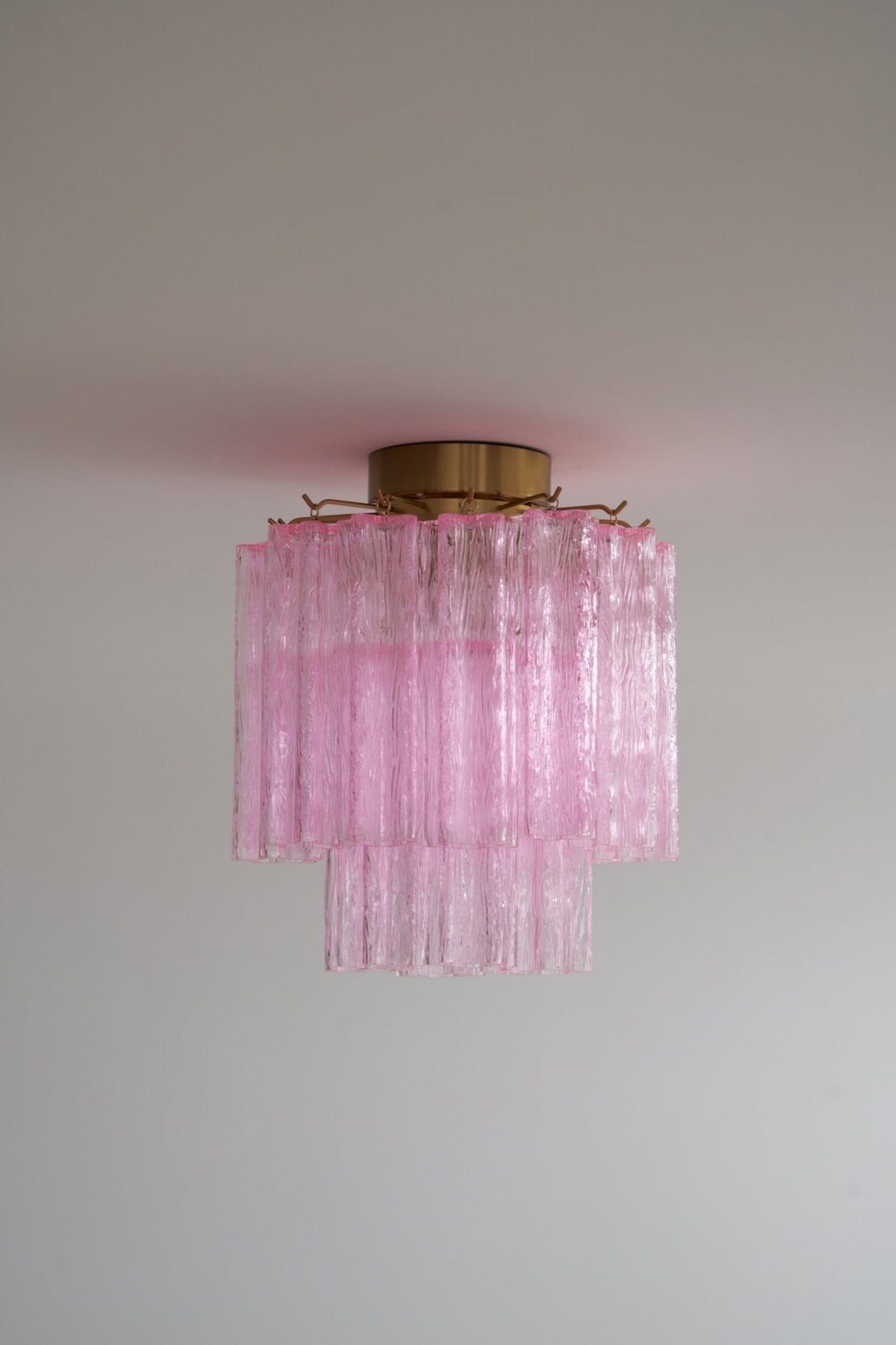 Fiora Pink Glass Ceiling Lamp