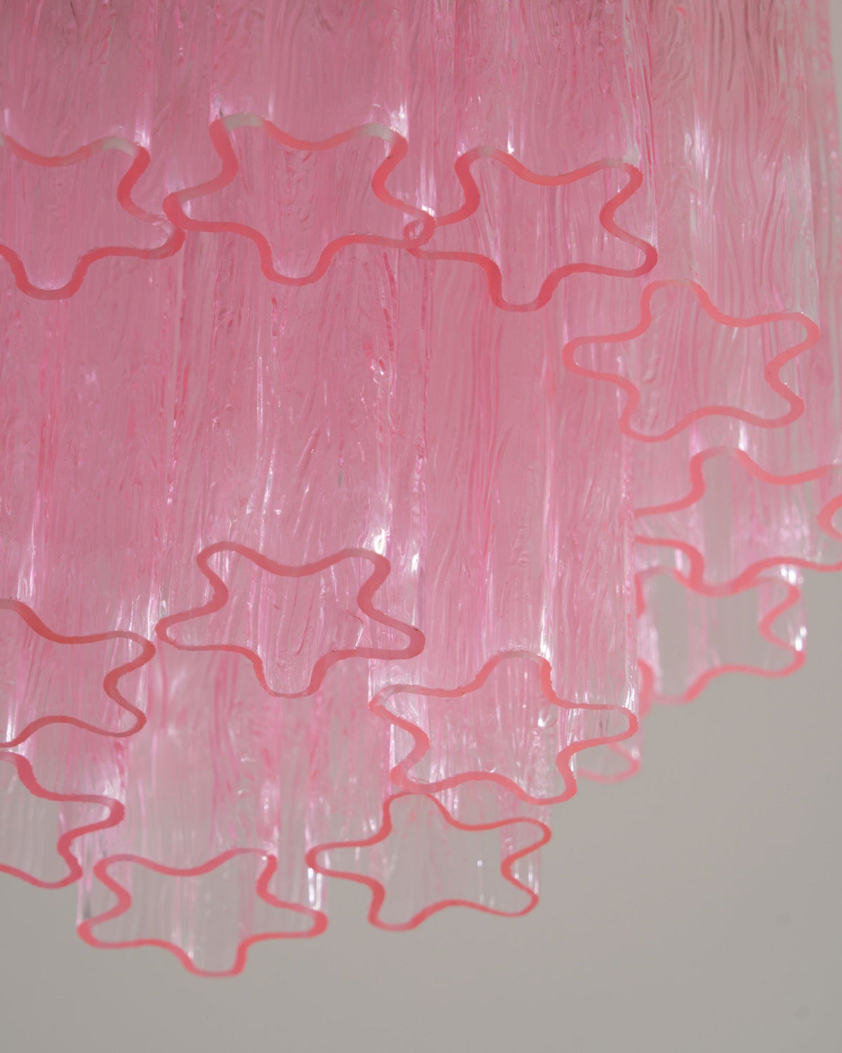 Fiora Pink Glass Ceiling Lamp