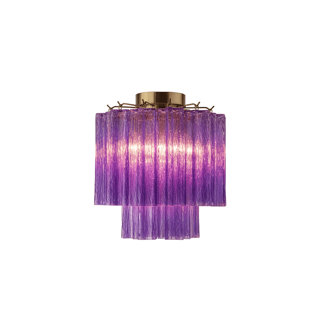 Fiora Pink Glass Ceiling Lamp