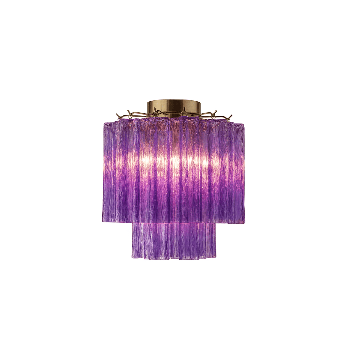 Fiora Pink Glass Ceiling Lamp