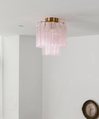 Fiora Pink Glass Ceiling Lamp