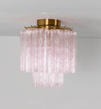 Fiora Pink Glass Ceiling Lamp