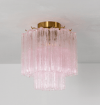 Fiora Pink Glass Ceiling Lamp